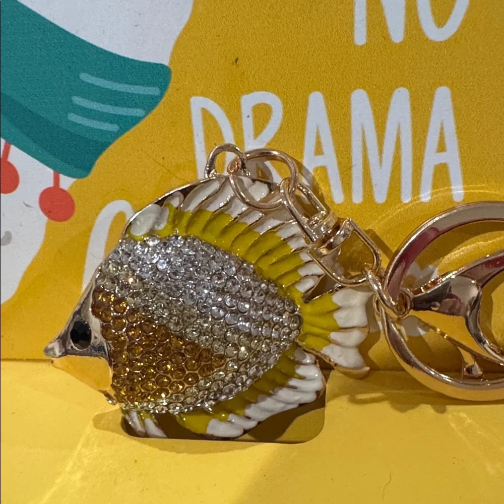 Gold and Silver Fish Keychain